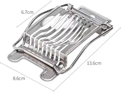 Egg Slicer, Stainless Steel Egg Slicer Cutter, Multipurpose Slicer for Egg Ham Strawberry Banana Soft Fruit V1259-DP01-A-4035