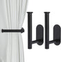 2 Pack Adhesive Curtain Holdbacks - No Drill Curtain Tie Backs & Pull Backs Curtain Holders for Drapes (2, V1259-DP01-A-4038