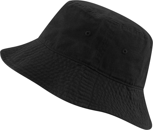 Bucket Sun Hat 100% Cotton Long brim and Deeper & Round Top Tennis Packable Summer Fashion Outdoor Hat V1259-DP01-A-4043