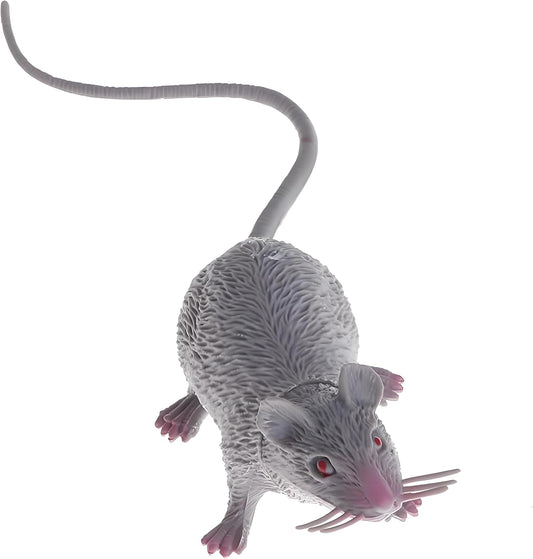 Realistic Fake Mouse Prop, Spooky Rat, Rubber Rat with Long Tail, Halloween and Prank Decoration V1259-DP01-A-4049