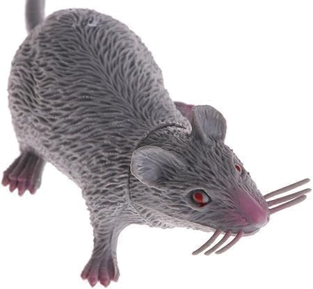 Realistic Fake Mouse Prop, Spooky Rat, Rubber Rat with Long Tail, Halloween and Prank Decoration V1259-DP01-A-4049