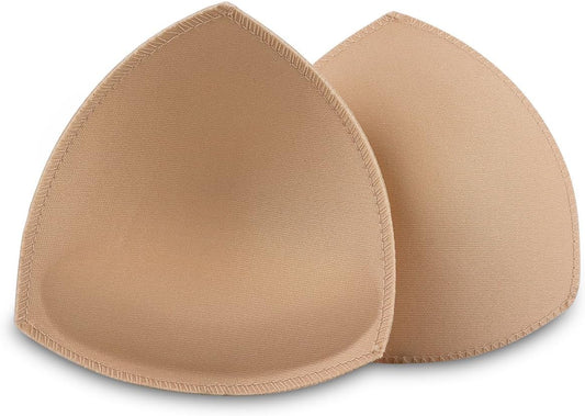 Bra Pad Inserts 4 Pairs, Bra Pads Sewed Massaged for Sports Bra A/B or C/D Cup Beige or Black Optional V1259-DP01-A-4050