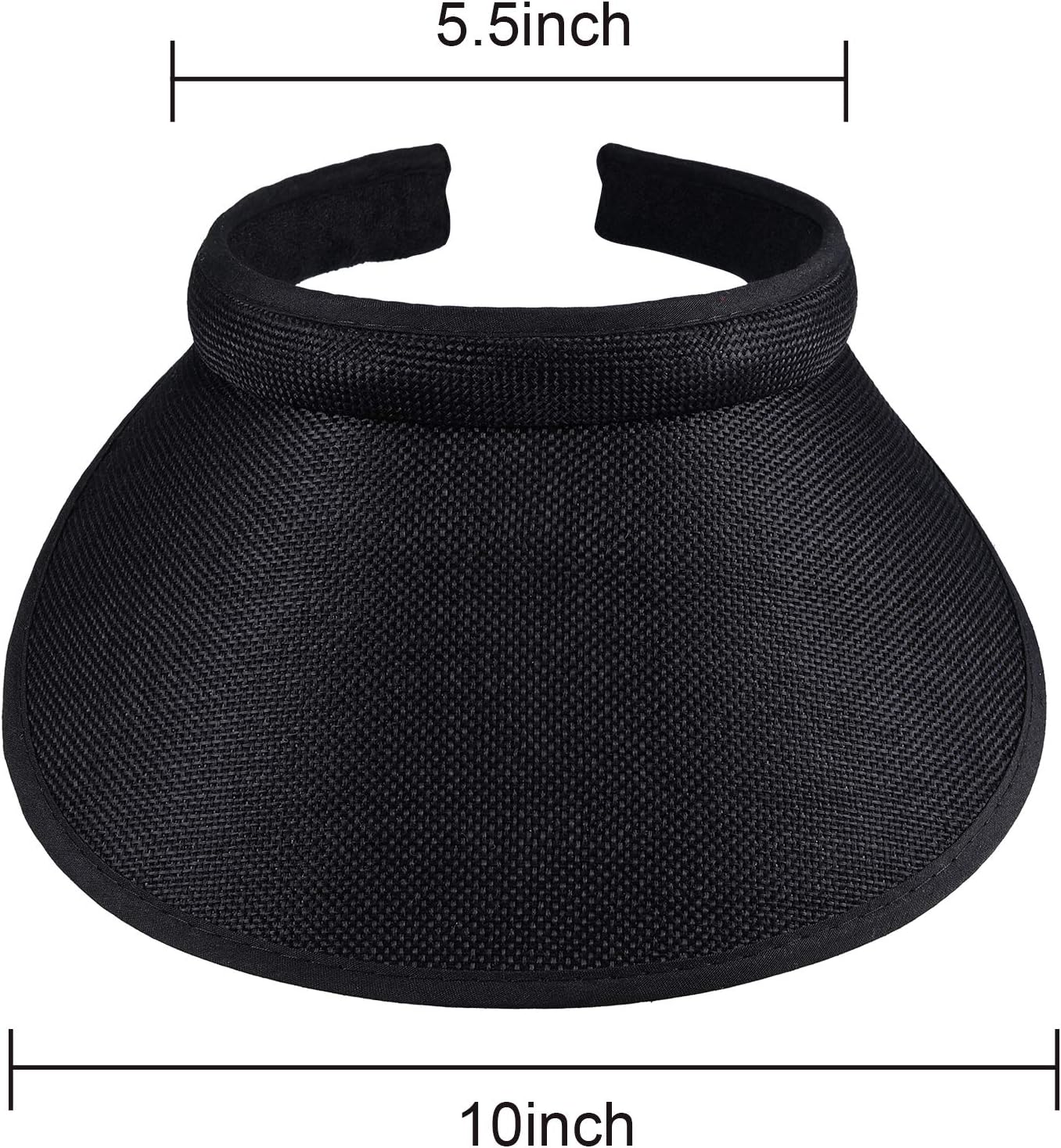 3 Pieces Sun Visor Hats Summer Wide Brim Clip on Beach Adjustable Large Brim Cap Golf Hat for Women V1259-DP01-A-4067