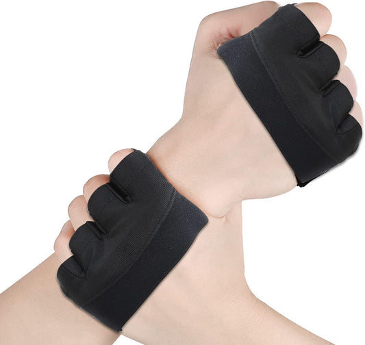 Grip Workout Gloves, Gym Gloves for Weight Lifting Kettlebell Pull-Ups Row Cross Training Non-Slip Silicone V1259-DP01-A-4077