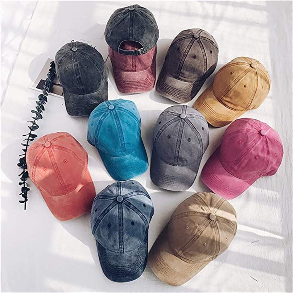 Men Women Plain Cotton Vintage Washed Twill Low Profile Baseball Cap Adjustable Distressed Dad Hat V1259-DP01-A-4100