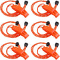 6PCS Safety Survival Whistles with Adjustable Reflective Lanyard Emergency Plastic Whistle Marine Whistle V1259-DP01-A-4101