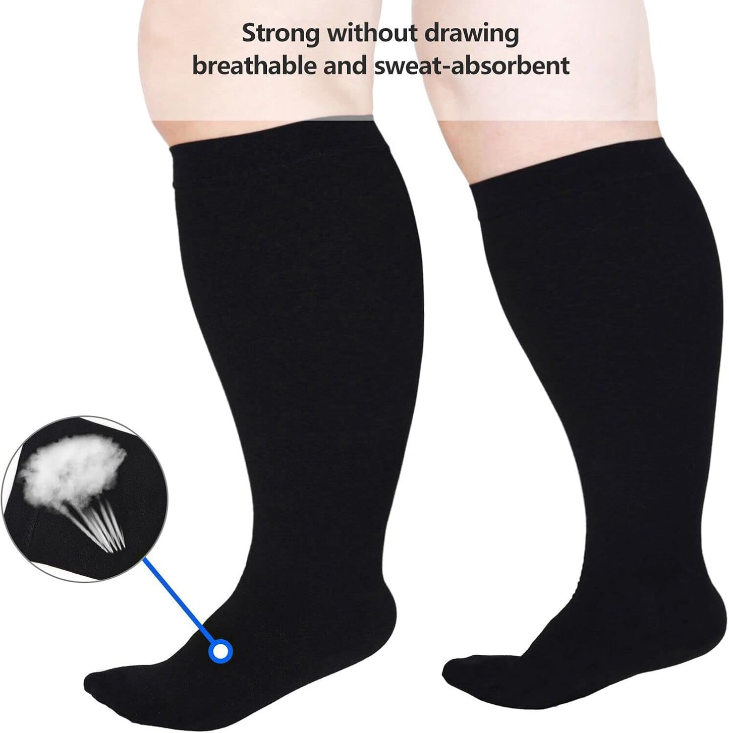 Compression Socks For Women Men,Plus Size Compression Socks Men Women,Wide Calf Compression Stocking.Extra V1259-DP01-A-4103