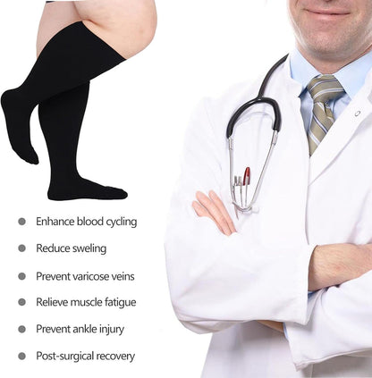 Compression Socks For Women Men,Plus Size Compression Socks Men Women,Wide Calf Compression Stocking.Extra V1259-DP01-A-4103