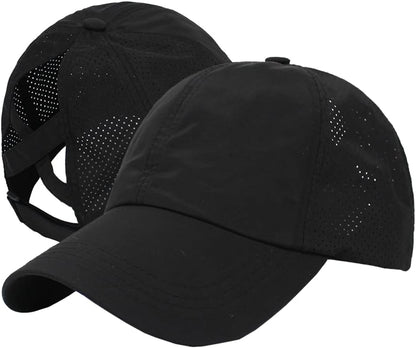 Quick Drying Ponytail Hat for Women Criss Cross Adjustable Baseball Cap UV Protection Sun Hats V1259-DP01-A-4104