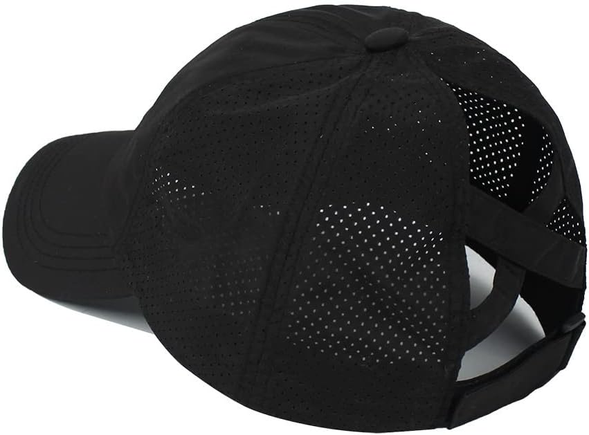 Quick Drying Ponytail Hat for Women Criss Cross Adjustable Baseball Cap UV Protection Sun Hats V1259-DP01-A-4104