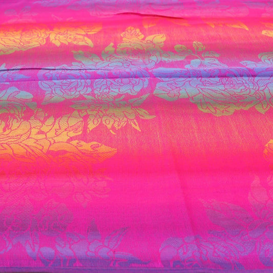 Colorful flowers Jacquard cotton pashmina Women Wrap Shawl tassels Scarves V1259-DP01-A-4105