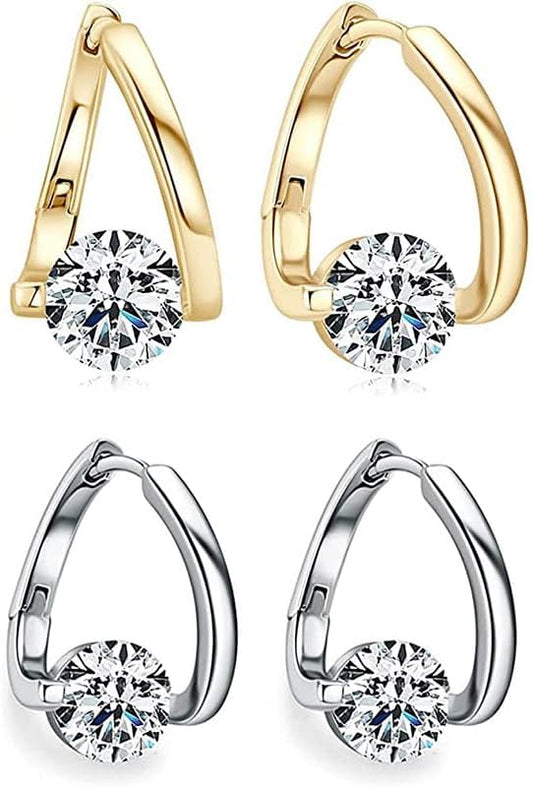 2 Pairs Flysmus Halolux Lymphvity Germanium Earrings,Magnetotherapy Earrings,Lymphatic Acupuncture V1259-DP01-A-4106
