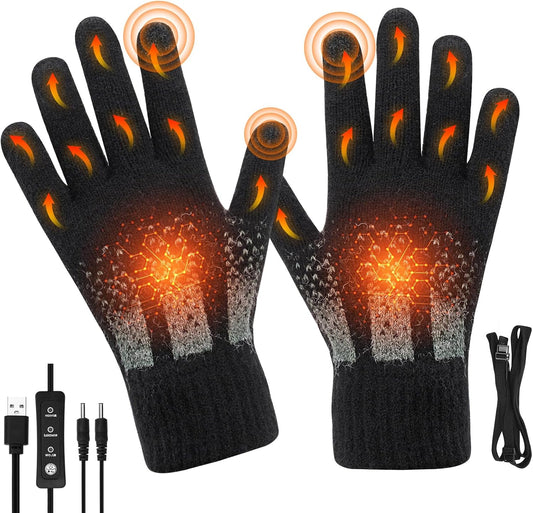 USB Heated Gloves, Winter Warm Heated Gloves Touchscreen Gloves Hand Warmers Work Gloves Unisex Washable V1259-DP01-A-4125