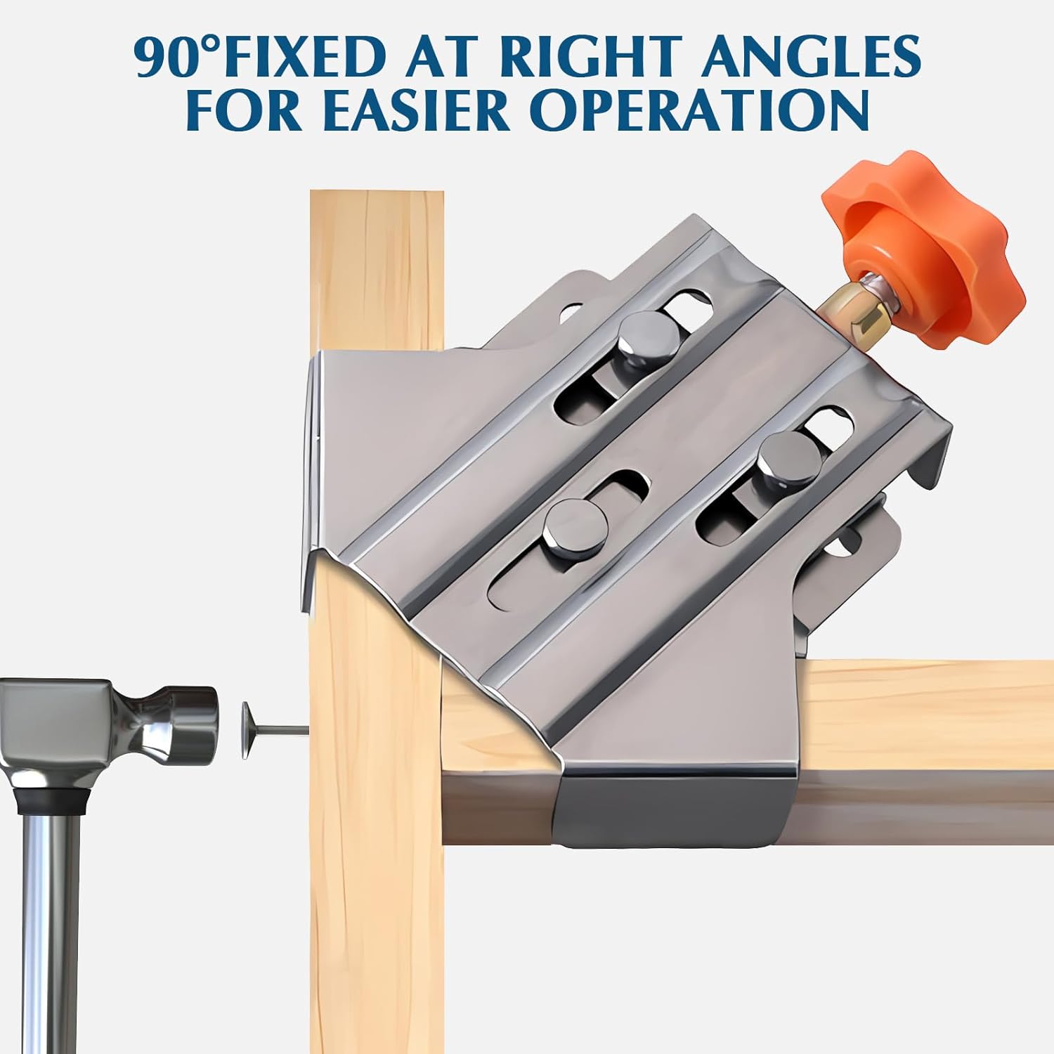 2pcs Stainless Steel Right Angle Clamp, 90 Degree Right Angle Clamp for Woodworking, Photo Framing V1259-DP01-A-4126