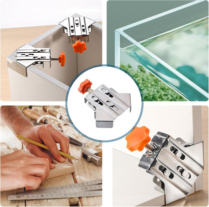 2pcs Stainless Steel Right Angle Clamp, 90 Degree Right Angle Clamp for Woodworking, Photo Framing V1259-DP01-A-4126