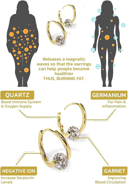 Flysmus Halolux Lymphatic Magnetic Earrings (2pairs-B) V1259-DP01-A-4127