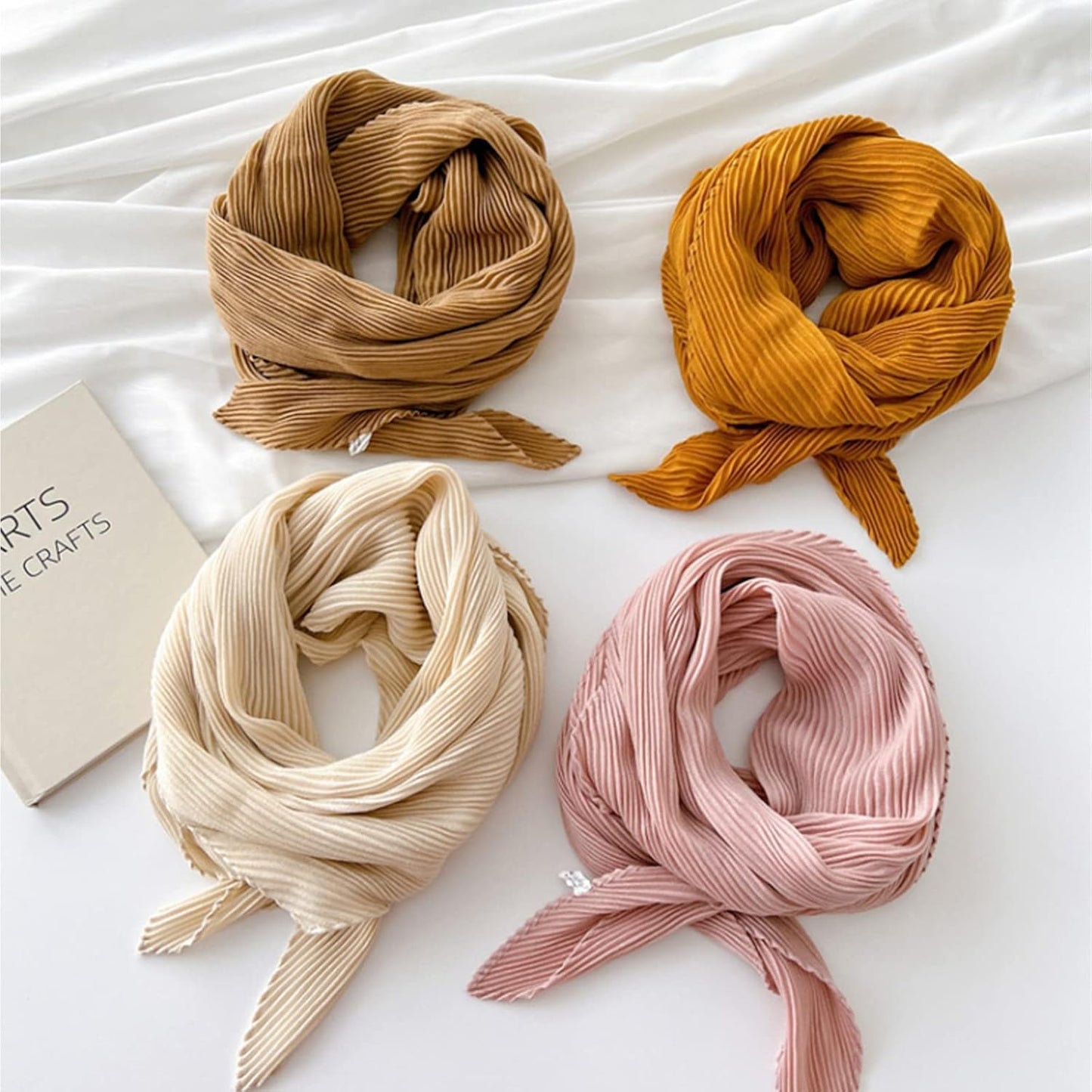Crinkle Solid Color Cotton Hemp Small Square Scarfs Silk Scarf,Female Four Seasons Thin Wrap Scarf Head Shawl V1259-DP01-A-4135