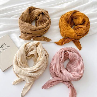 Crinkle Solid Color Cotton Hemp Small Square Scarfs Silk Scarf,Female Four Seasons Thin Wrap Scarf Head Shawl V1259-DP01-A-4135