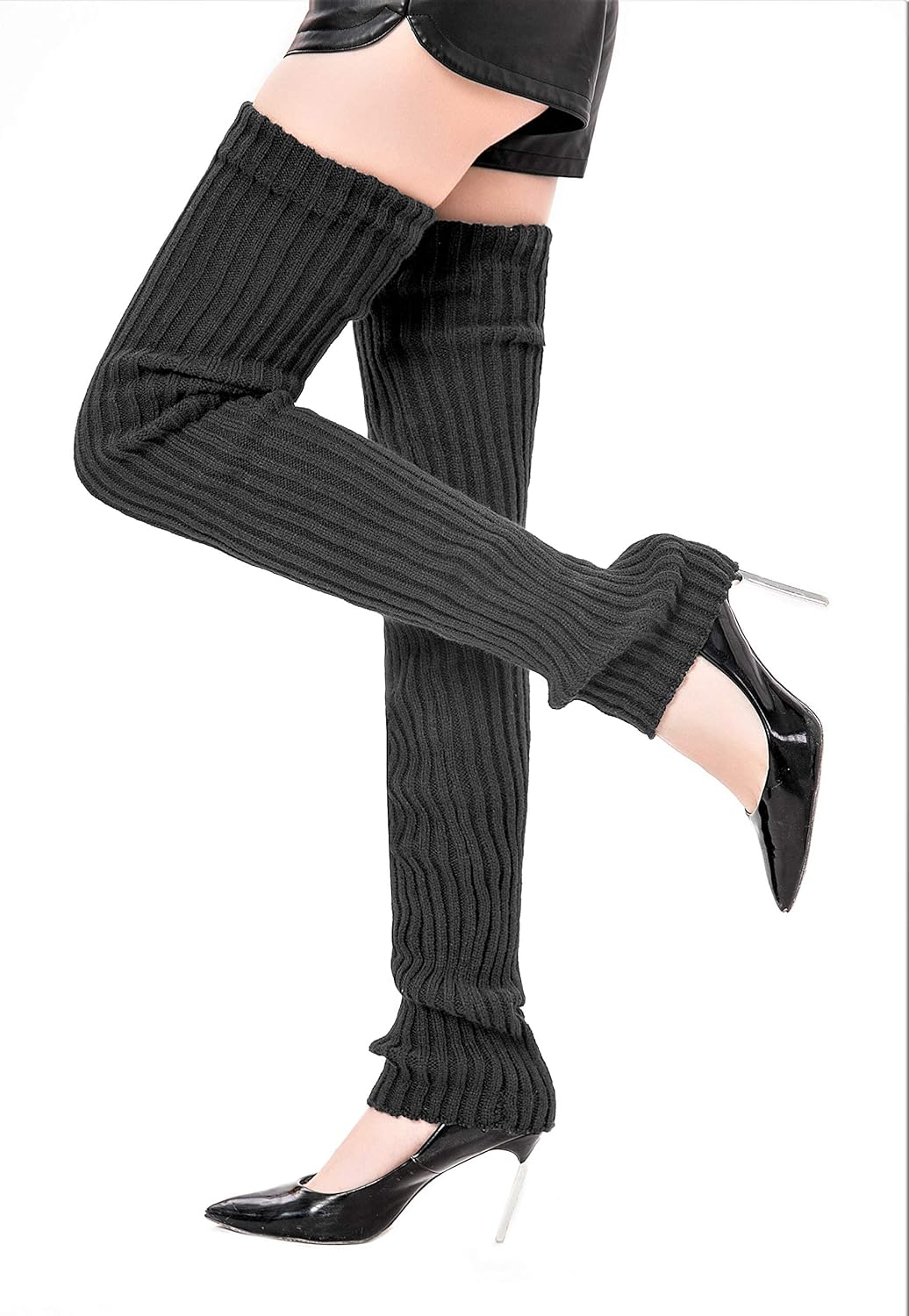 Women's Winter Thick Knit Extra Long Thigh High Leg Warmers V1259-DP01-A-4139