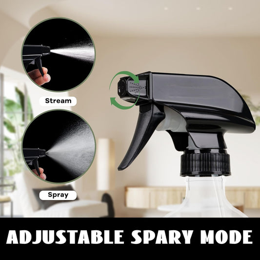 Plastic Spray Bottles 3 Pack, Refillable 16 oz Empty Spray Bottle for Cleaning Solution, Durable and Powerful V1259-DP01-A-4151