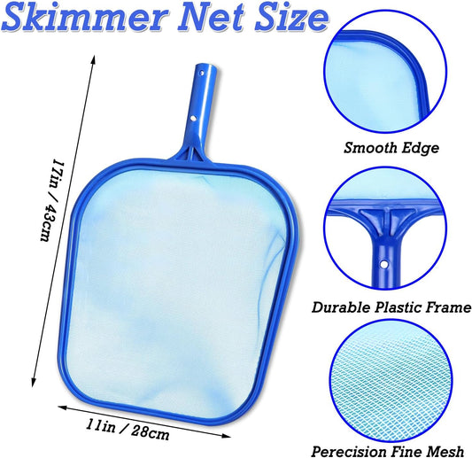 2 Pack Pool Skimmer Net, Hot Tubs Nets Fine Mesh Leaf Rake for Cleaning Surface of Pond Swimming Pool V1259-DP01-A-4152
