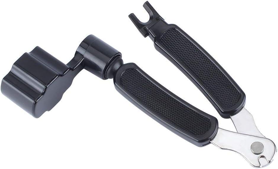 Professional Guitar String Winder Cutter and Bridge Pin Puller, Guitar Repair Tool Functional 3 in 1 (Black) V1259-DP01-A-4157