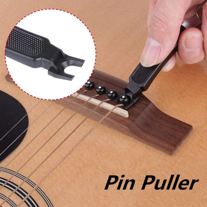 Professional Guitar String Winder Cutter and Bridge Pin Puller, Guitar Repair Tool Functional 3 in 1 (Black) V1259-DP01-A-4157