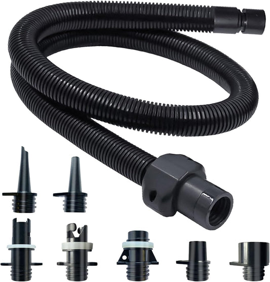 Paddle Board Pump Adapter Hose, Sup Pump Adaptor Hose Kit with 7 Air Valve Nozzles, Electric Air Pump V1259-DP01-A-4159
