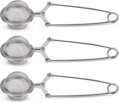 Snap Ball Tea Strainer, 3 Pack Premium Stainless Steel Tea Infuser with Handle for Loose Leaf Tea Fine Mesh V1259-DP01-A-4169