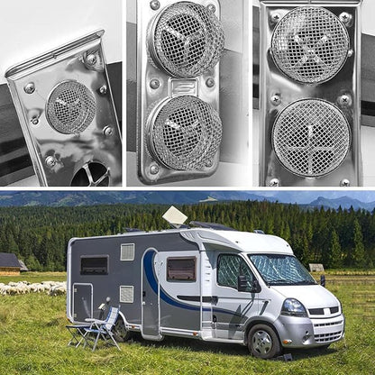 RV Furnace Vent Insect Screen Cover 2 Pack with Installation Tool, Durable Mesh RV Flying Insect Screen for V1259-DP01-A-4176