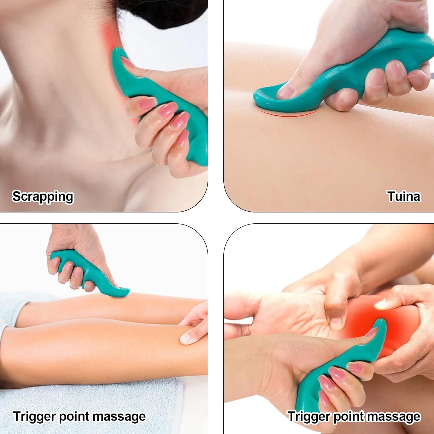 Manual Trigger Point Massage Tool and Thumb Saver for Full Body Deep Tissue Massage, Set Include 1 Green V1259-DP01-A-4195