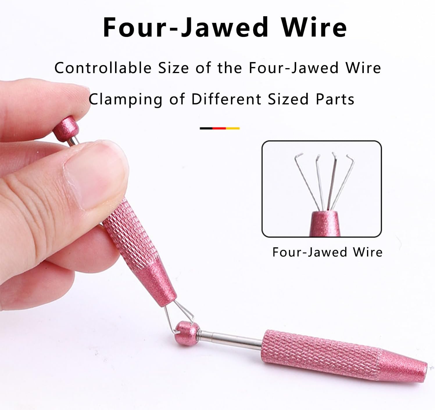 Piercing Assistant Pen, Piercing Ball Grabber Tool, Diamond Claw Tweezers, 4 Claw Jeweler's Pick Up Tool, V1259-DP01-A-4196