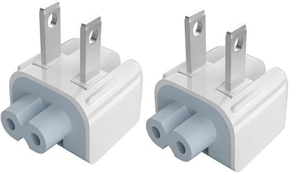 2Pcs Mac AC Wall Adapter Plug Duckhead - US Standard Wall Charger with Power Cord for MacBook, iBook, iPhone V1259-DP01-A-4201
