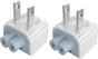2Pcs Mac AC Wall Adapter Plug Duckhead - US Standard Wall Charger with Power Cord for MacBook, iBook, iPhone V1259-DP01-A-4201