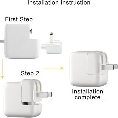 2Pcs Mac AC Wall Adapter Plug Duckhead - US Standard Wall Charger with Power Cord for MacBook, iBook, iPhone V1259-DP01-A-4201