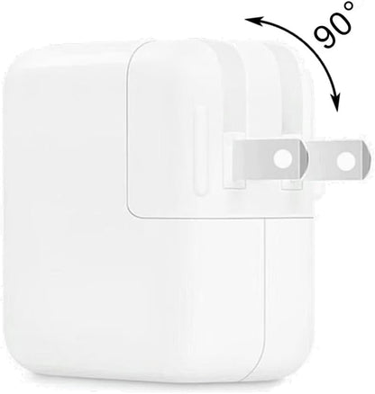 2Pcs Mac AC Wall Adapter Plug Duckhead - US Standard Wall Charger with Power Cord for MacBook, iBook, iPhone V1259-DP01-A-4201