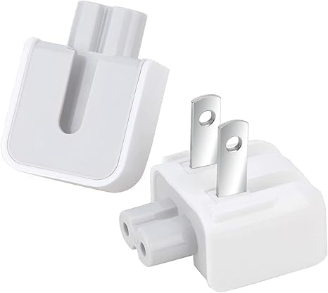 2Pcs Mac AC Wall Adapter Plug Duckhead - US Standard Wall Charger with Power Cord for MacBook, iBook, iPhone V1259-DP01-A-4201