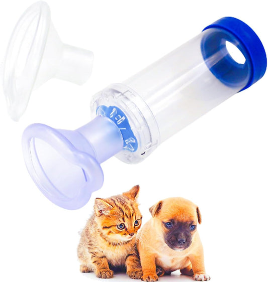 Cat Inhaler Spacer, Aerosol Chamber Inhaler Spacer for Cat's Breathing & Delivering Medication, Come with 2 V1259-DP01-A-4203