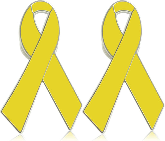 Yellow Ribbon Brooch Israel Hostage Women Men Bring Them Home Brooch Yellow Ribbon Breast Cancer Awareness V1259-DP01-A-4204