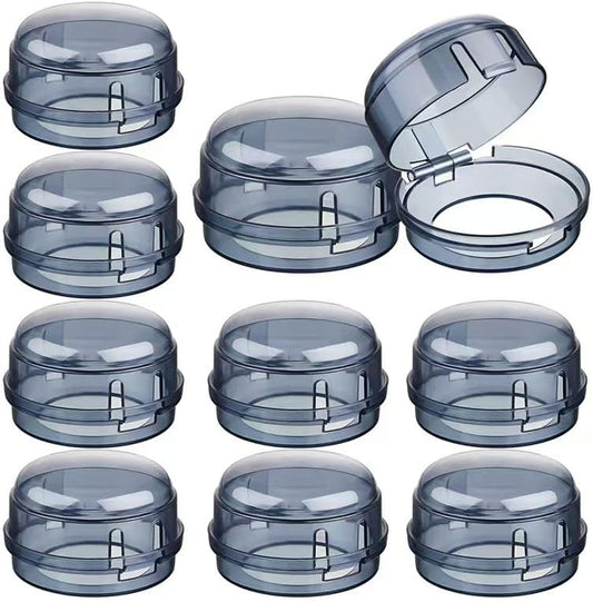 6 Pack Stove Knob Covers for Children Safety, Grey Stove Knob Safety Covers Kitchen Stove Gas Knob Covers, V1259-DP01-A-4206