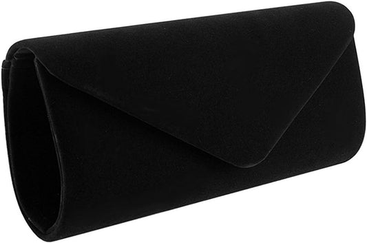 Women Evening Bag Clutch Purse, Handbag With Detachable Chain Strap for Wedding Cocktail Party Velvet Solid V1259-DP01-A-4218