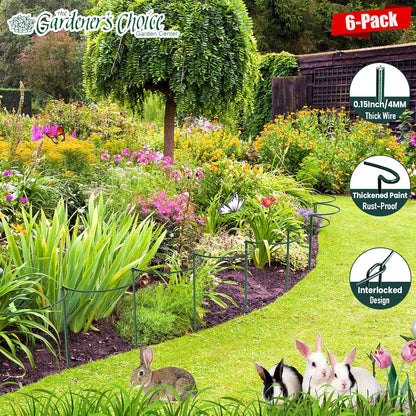 6 Pack Plant Support Stakes, Half-Round Plant Support, Green Plant Support Ring, Rust-Proof, Durable for V1259-DP01-A-4220