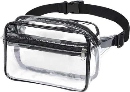 Clear Fanny Pack, PVC Transparent Stadium Bag, Waterproof Adjustable Strap Fanny Pack Crossbody V1259-DP01-A-4230