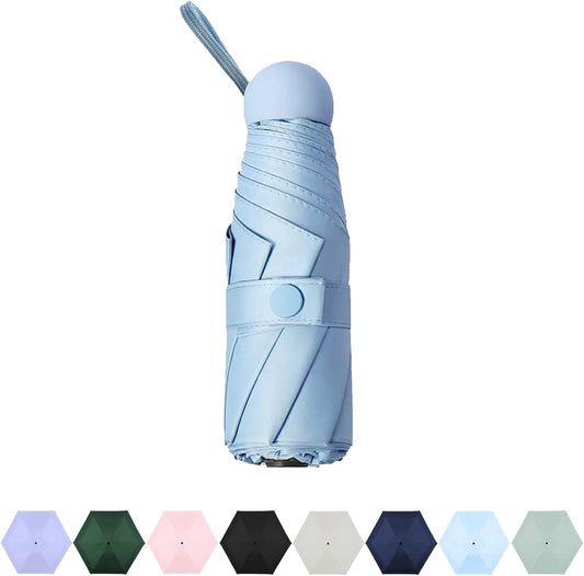 Travel Compact Rain Umbrella Lightweight Portable Folding Umbrella for Car Backpack Purse Men Women V1259-DP01-A-4245