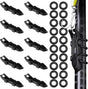 10PCS Lure Magnetic Hooker, Automatic Hook Keeper for Fishing Rod, Hook Holder with 2 Sizes Rubber Rings V1259-DP01-A-4246