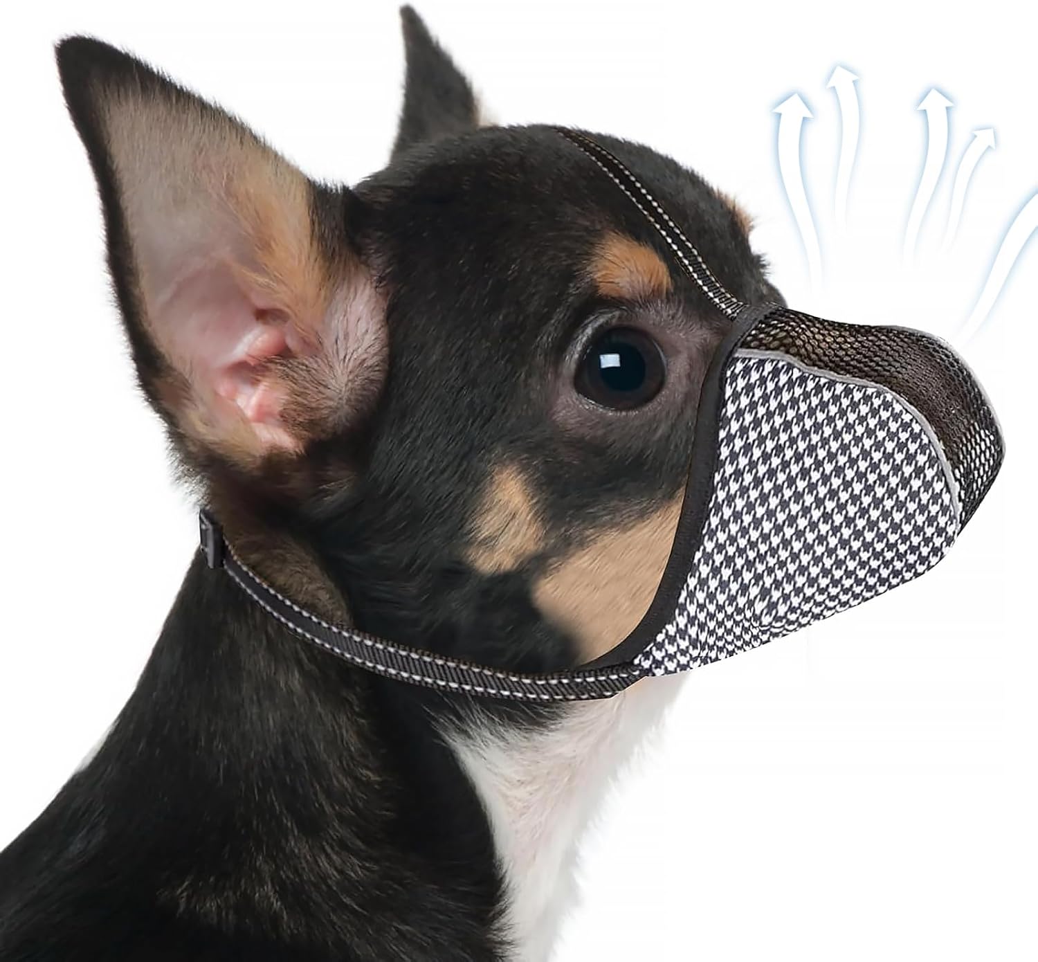 Muzzle for Small Dogs with Adjustable Straps, Breathable Mesh Small Dog Muzzle for Biting Chewing Licking V1259-DP01-A-4249