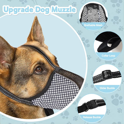 Muzzle for Small Dogs with Adjustable Straps, Breathable Mesh Small Dog Muzzle for Biting Chewing Licking V1259-DP01-A-4249