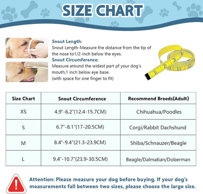 Muzzle for Small Dogs with Adjustable Straps, Breathable Mesh Small Dog Muzzle for Biting Chewing Licking V1259-DP01-A-4249