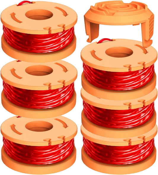 7Pack WA0010 WA0004 Replacement String Trimmer Spool Compatible with Worx WG154 WG162 WG163 WG170 WG151 WG180 V1259-DP01-A-4255