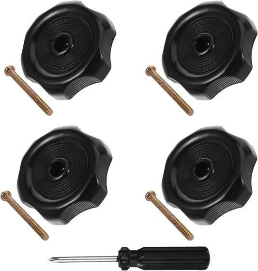 4 Pack RV Window Crank Replacement & Vent Knob, Camper Trailer Window Hardware Accessories (1" Shaft, 2-1/4" V1259-DP01-A-4272